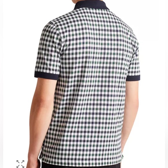 TED BAKER LONDON Bowie House Check Regular Fit Golf Polo Shirt Size S - Picture 2 of 6